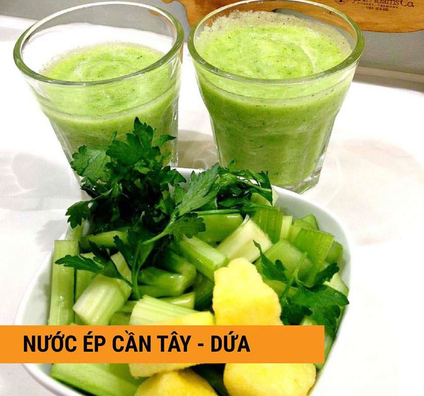 Cách làm nước ép cần tây uống giảm cân