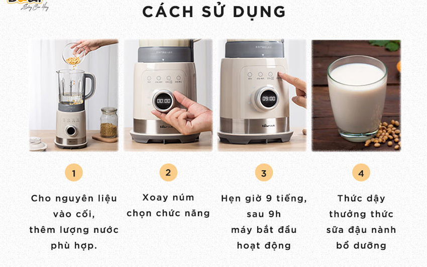 Vì sao máy làm sữa hạt Bear PBJ-B10U5 được tin dùng nhiều