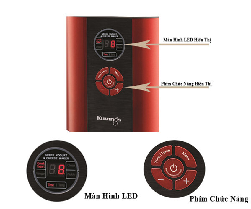 Máy làm sữa chua Kuvings KGC-712CB chất lượng cao