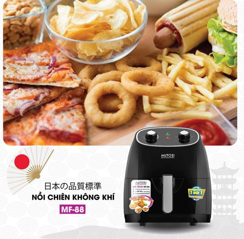 Nồi chiên không dầu Mutosi MF-88 có tốt không
