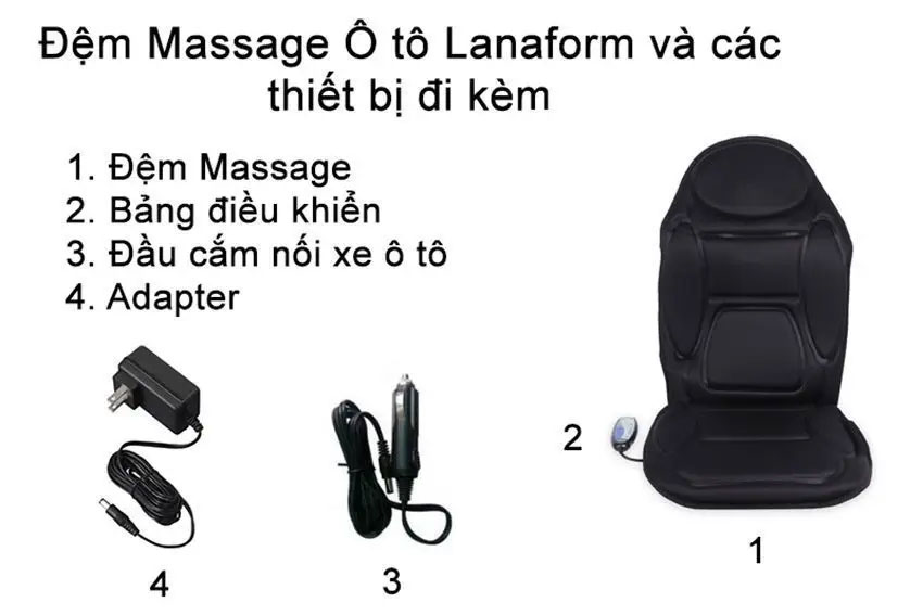 Đệm massage ô tô Lanaform LA110304 có tốt không