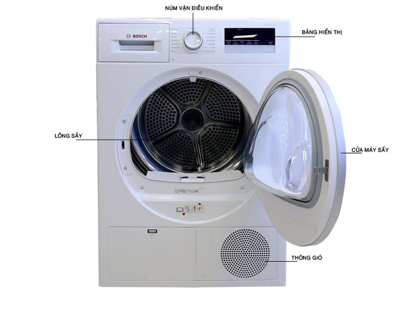 Máy sấy quần áo BOSCH WTN86200PL sang trọng và tiện dụng