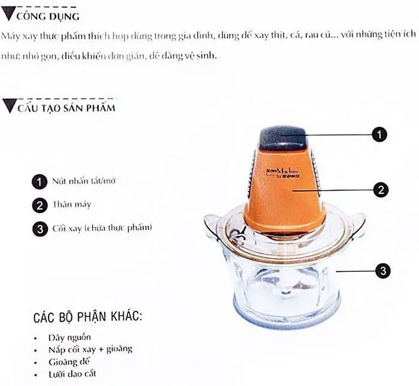 Máy xay thịt đa năng giá dưới 1 triệu đồng