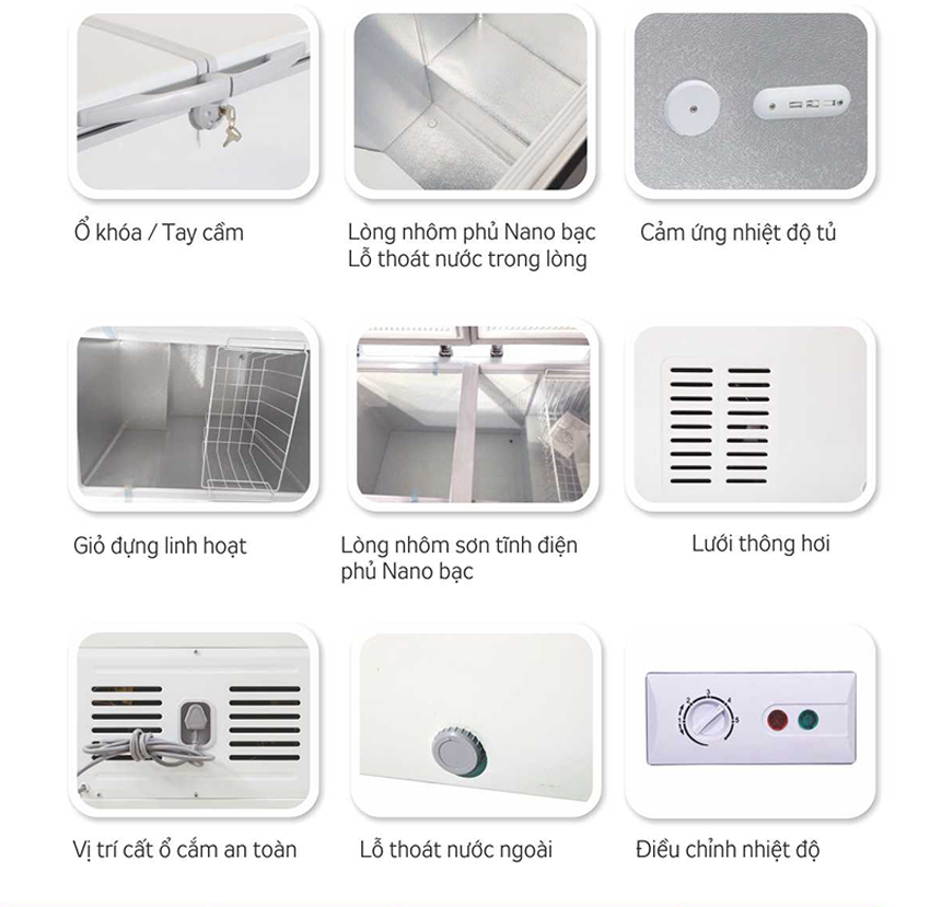 Tủ đông kháng khuẩn Kangaroo KG388C1 sạch khuẩn, hạn chế mùi hôi