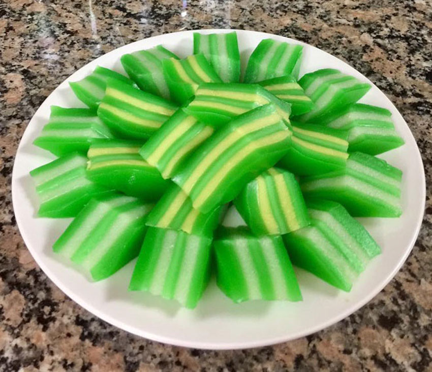 Làm bánh da lợn với 3 màu sắc cực đẹp mắt