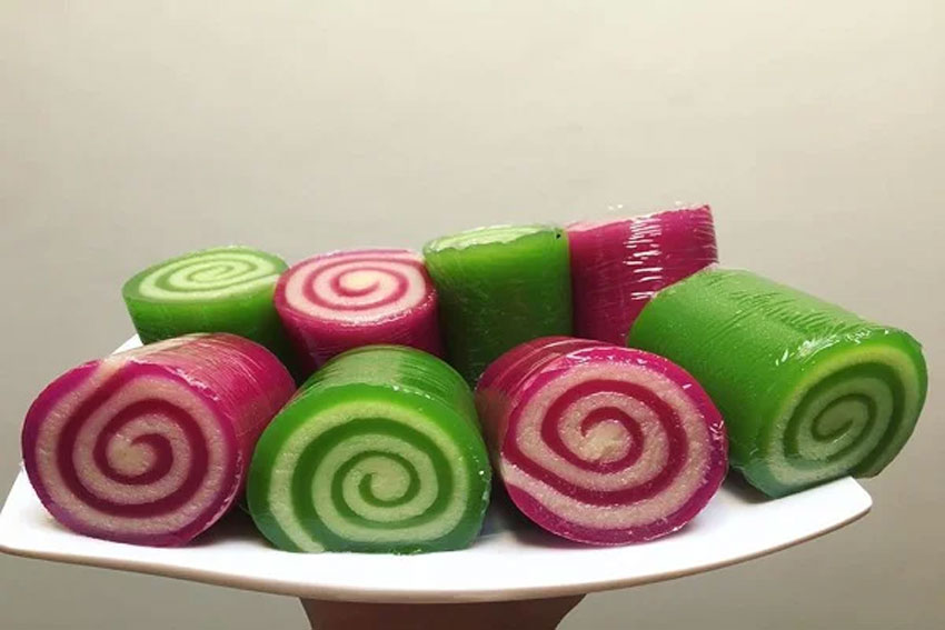 Làm bánh da lợn với 3 màu sắc cực đẹp mắt