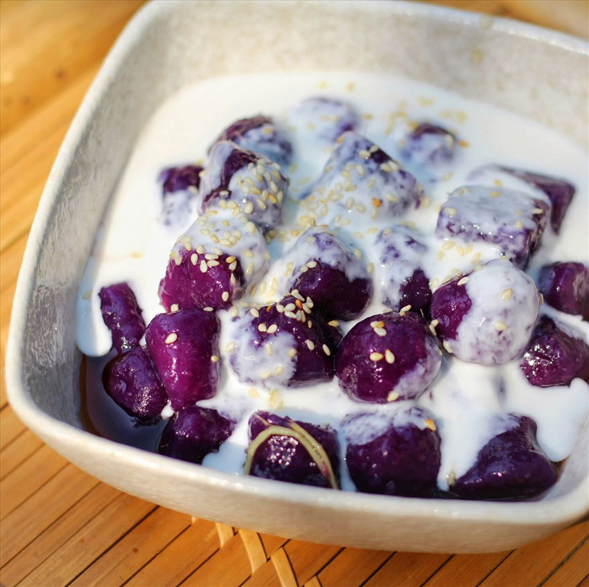 4 món ăn ngon từ khoai lang tím