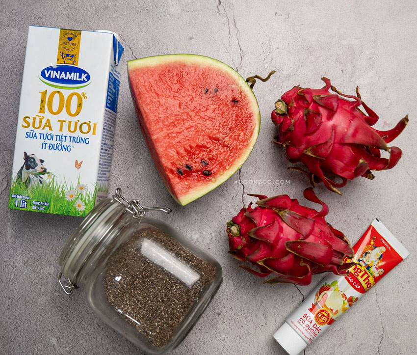 6 cách làm sinh tố thanh long đẹp da