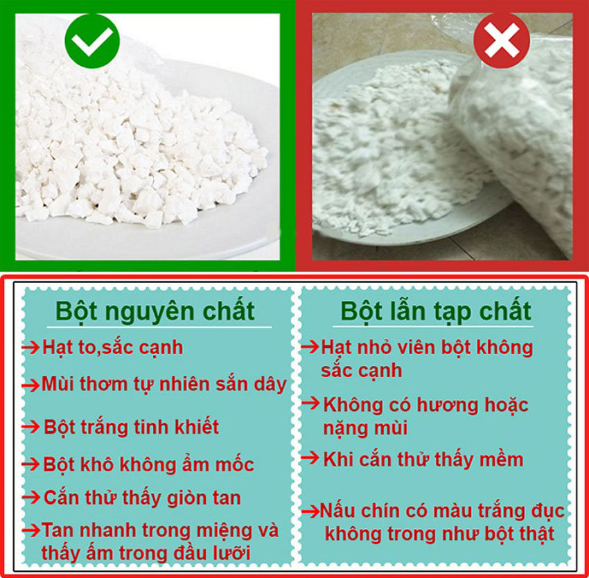 6 cách nhận biết bột sắn dây thật và giả bạn nên biết