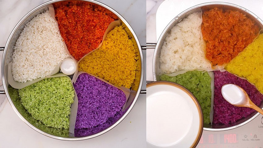 2 cách nấu xôi ngũ sắc vừa ngon lại đẹp mắt