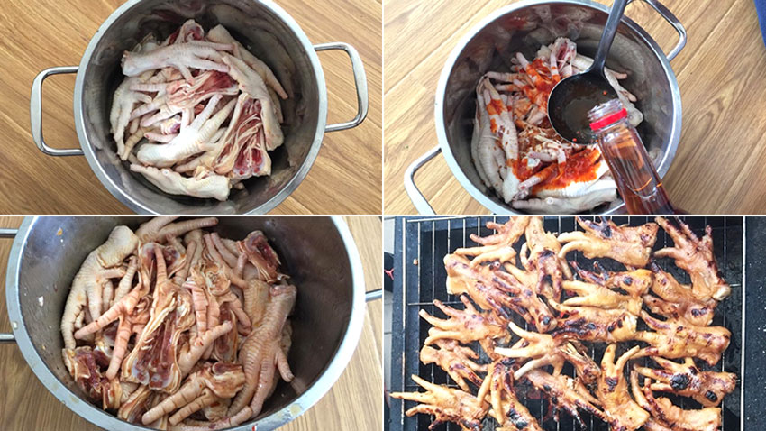 4 món chân gà nướng cực ngon