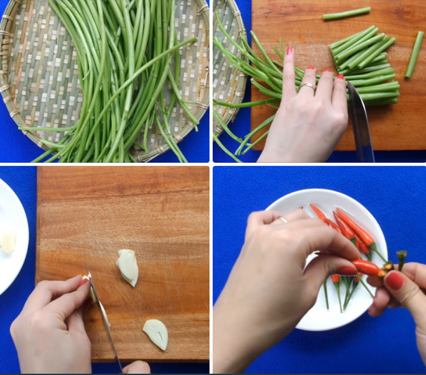 2 cách làm rau muống ngâm chua ngọt cực ngon