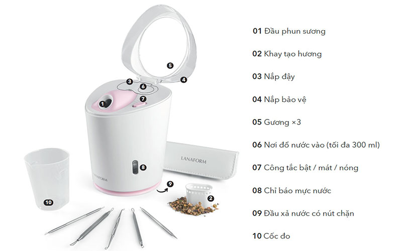 May xong hoi mat nong lanh Lanaform Luxury Facial Steamer LA131206 3